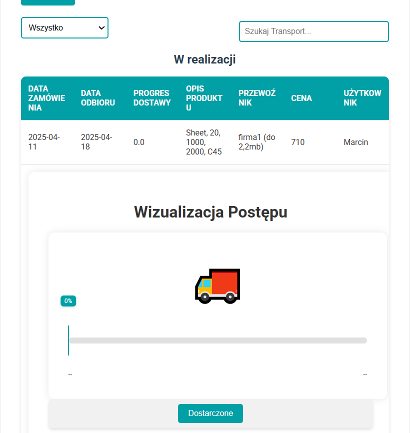 Połączenie między magazynem a fakturą